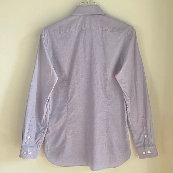 John Varvatos Star USA Slim Fit Shirt Men Size Small 15 32/33 Lavender Check - Picture 3 of 8
